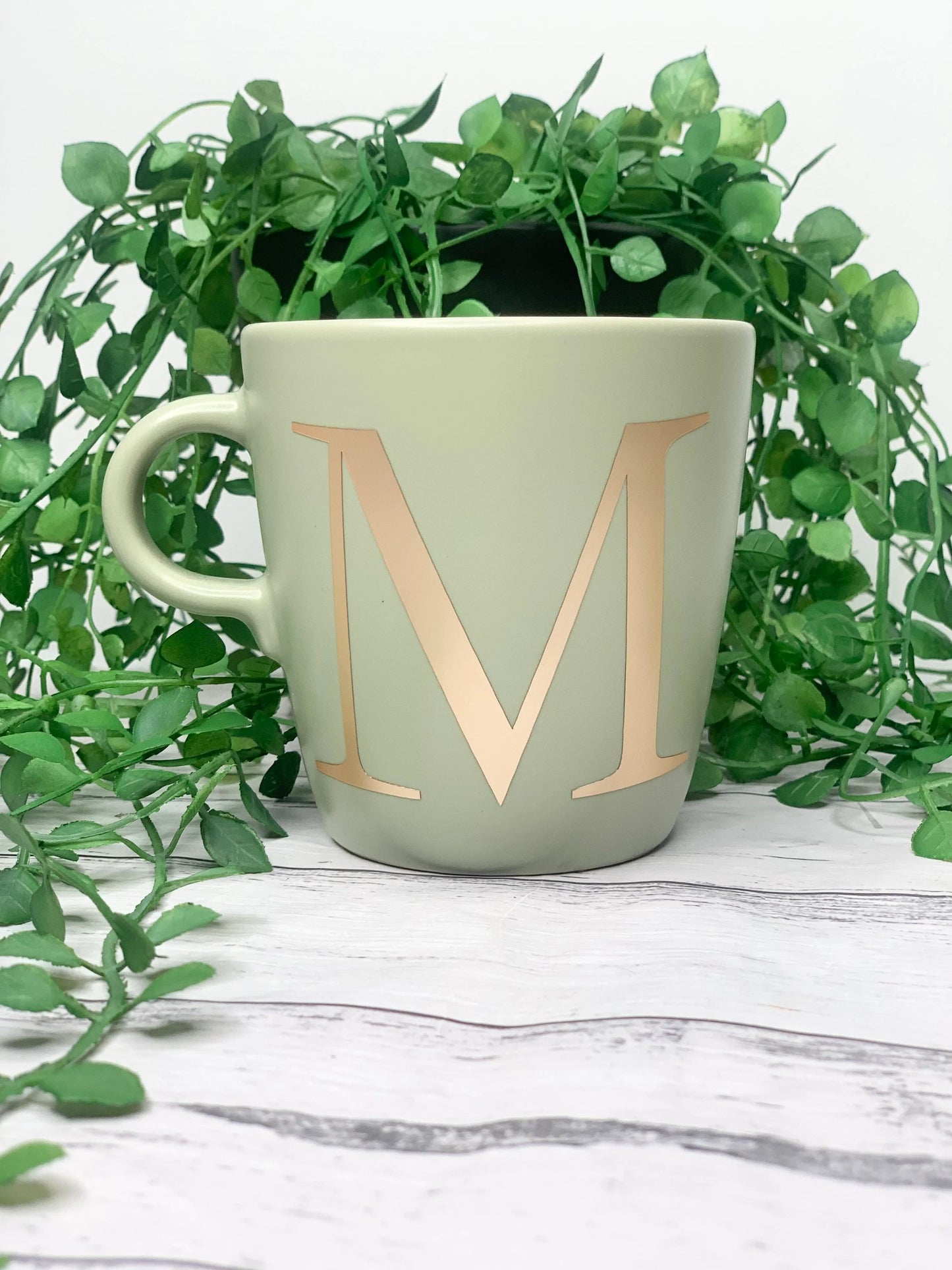 Personalised initial Mug 370ml Green
