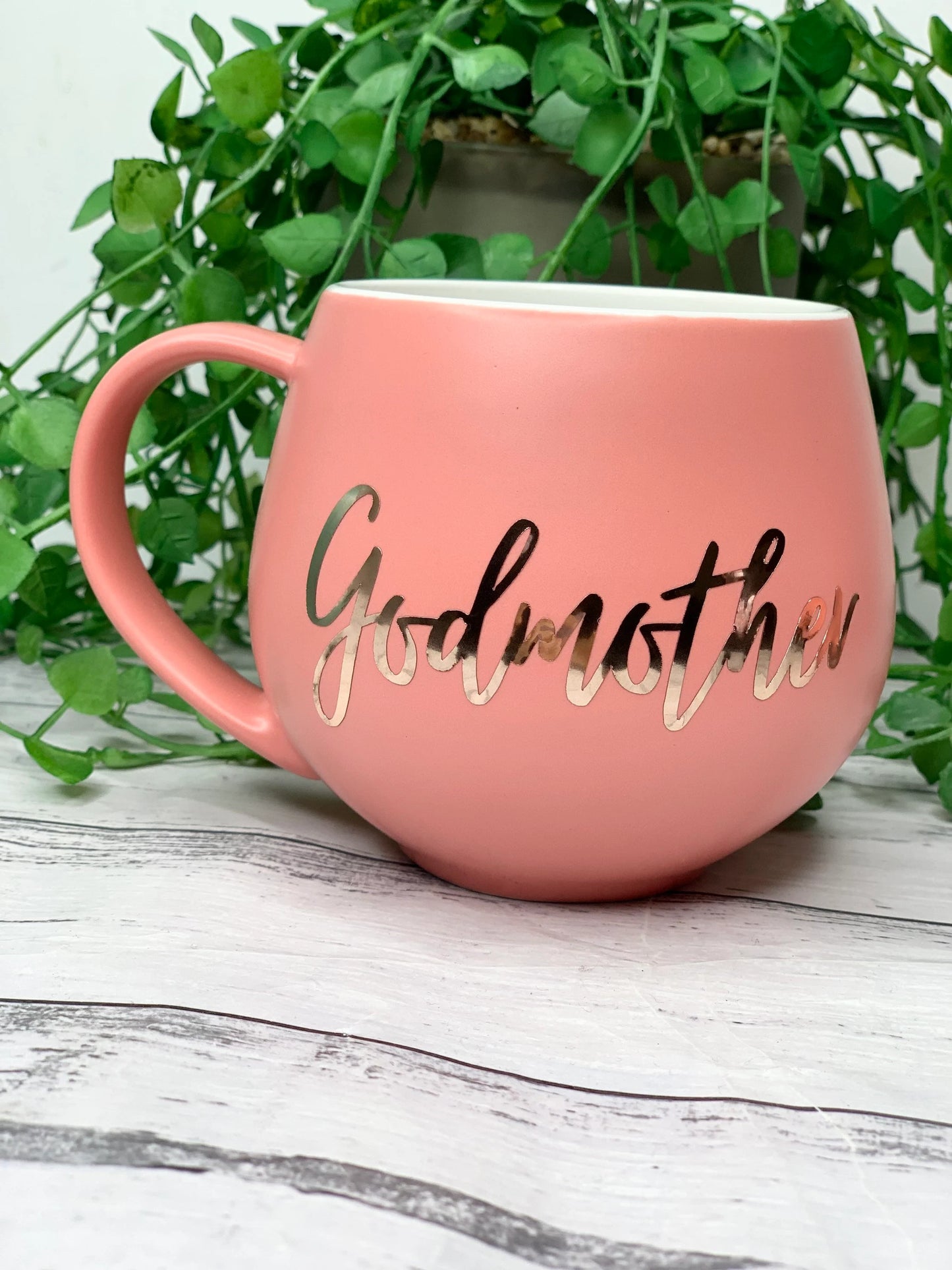 Godmother and Godfather Coral and Aqua Hug mug set 450ml