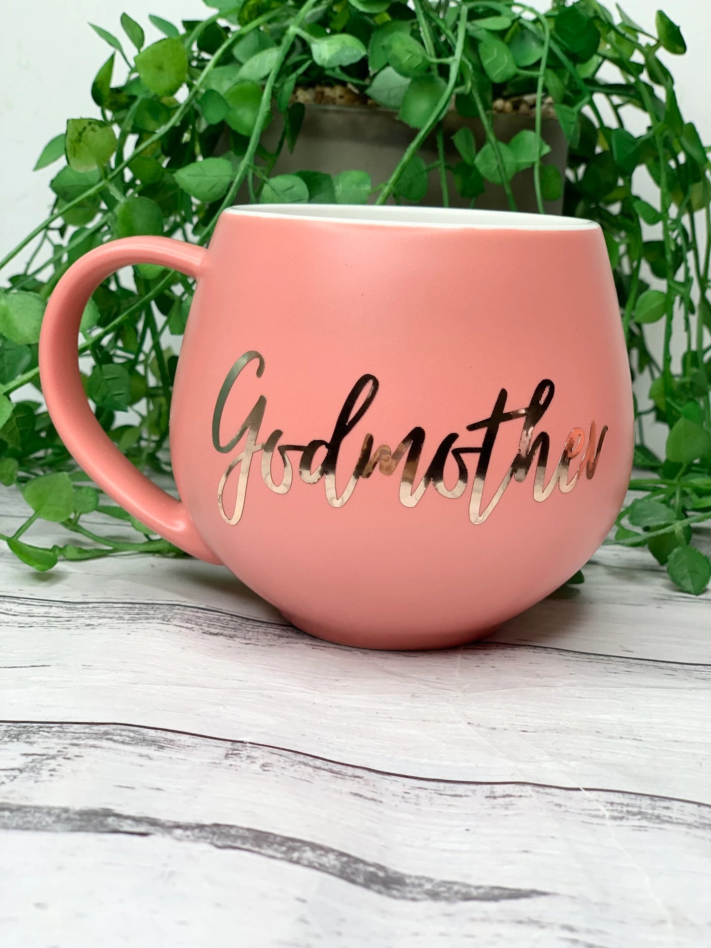 Godmother and Godfather Coral and Aqua Hug mug set 450ml
