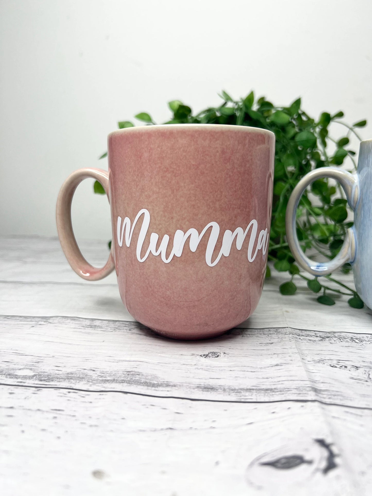 Mamma and Dadda Pink and Blue Mug with White writing Mug set 380ml