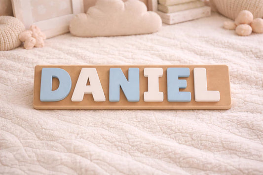 Personalised Name Puzzle | Custom Kids Name Puzzle | Montessori Learning Toy | 3D Printed Baby Name Nursery Gift | Toddler Educational