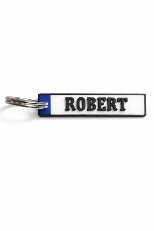 Personalised 3D Number Plate Keyring Custom Name Keychain