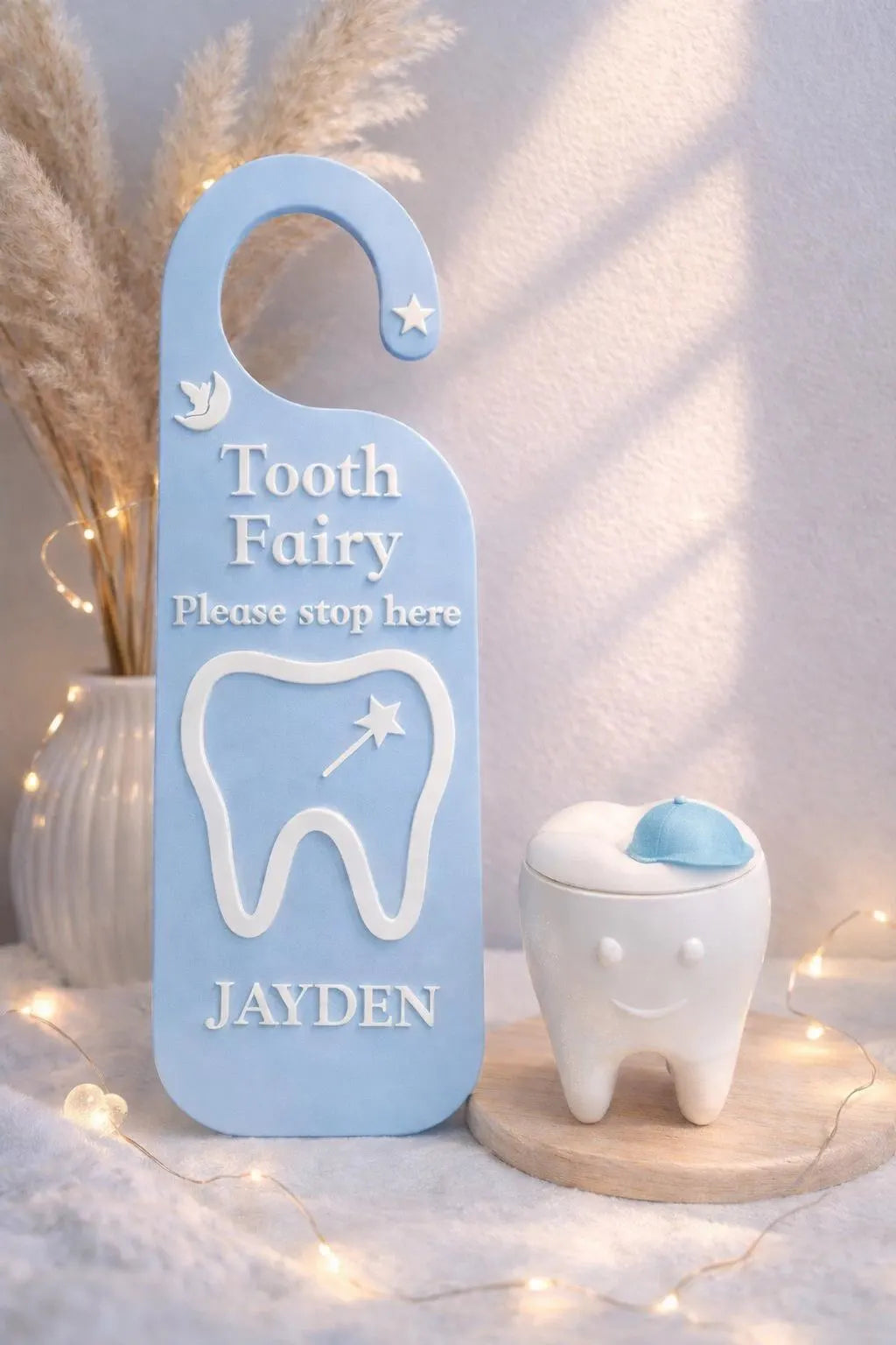 3D Printed Tooth Fairy Door Handle & Tooth Box Holder Magical Tooth Fairy Set