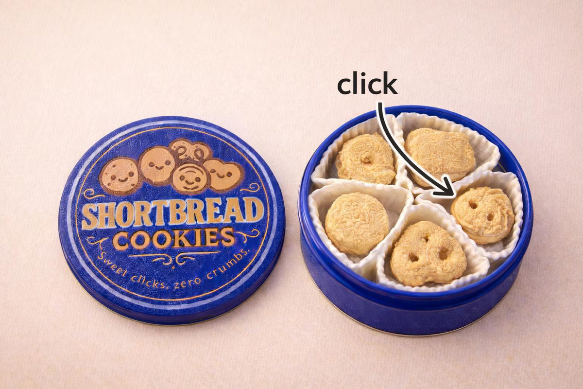 3D Printed Shortbread Cookie Clicker Fidget Toy – Cookie Tin