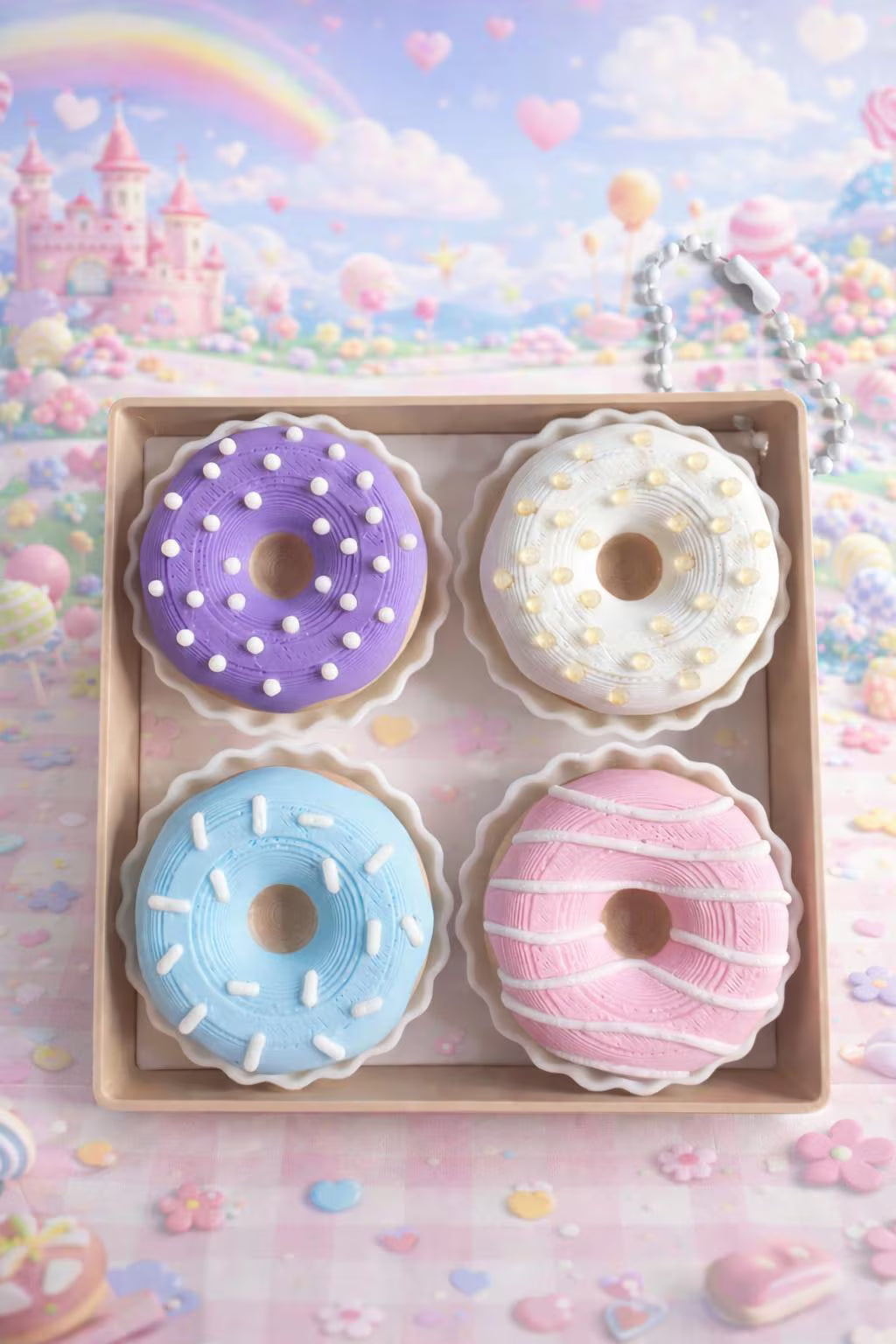 Cute Donut Fidget Toy – 3D Printed | Kawaii Desk Toy | Clicky Stress Relief