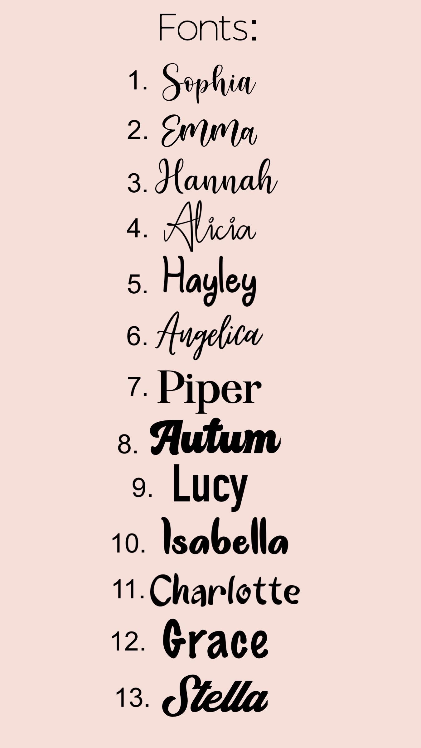 Personalised Pink 370ml Mug with Initial Behind names